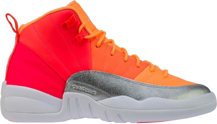 pink silver and orange jordans