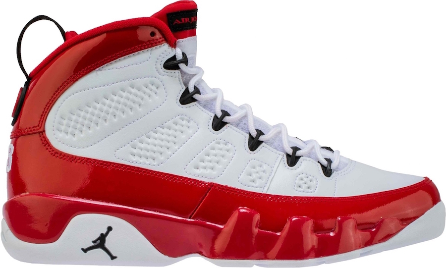 Air Jordan 9 White Gym Red Red Black 