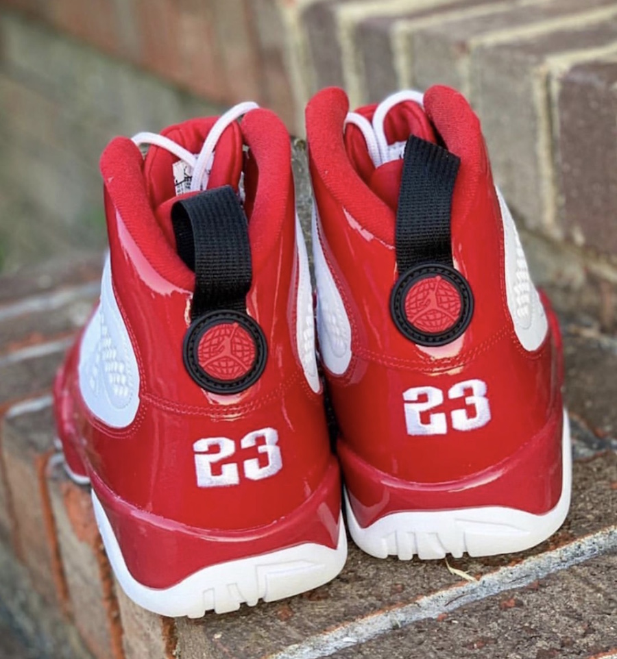 red and white nines jordans