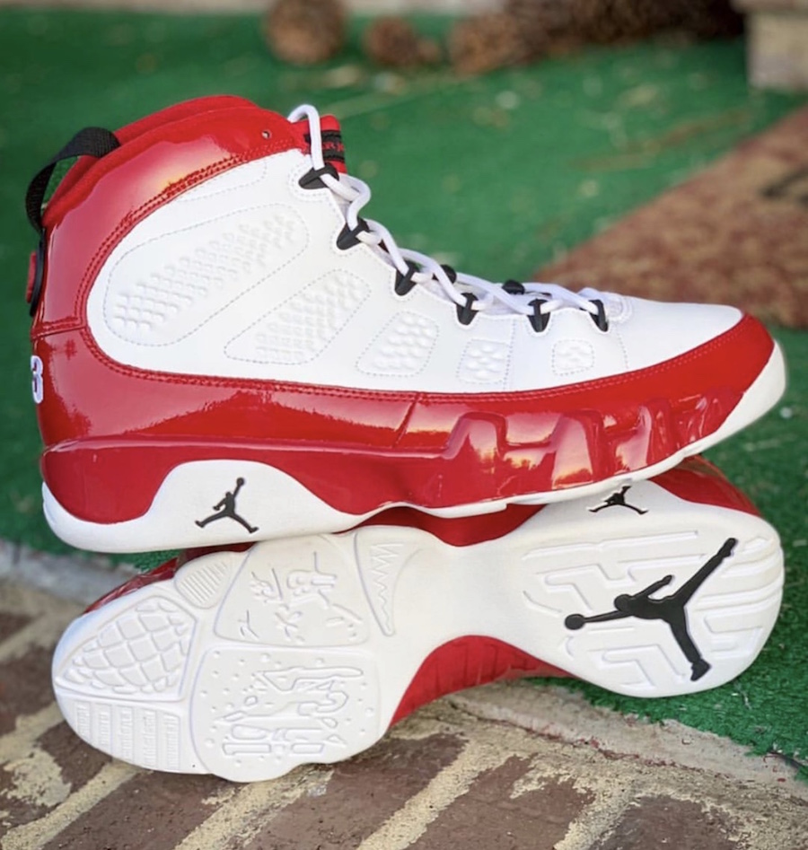 red and white jordans 9