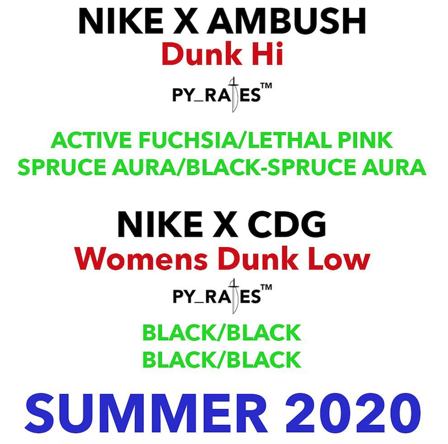 Ambush Comme Des Garcons Nike Dunk Release Date