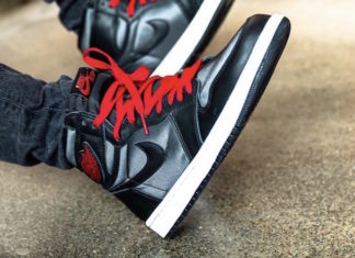 On-Feet Photos of the Air Jordan 1 High OG “Black Satin” Black Satin Air Jordan 1 555088-060 Release Date