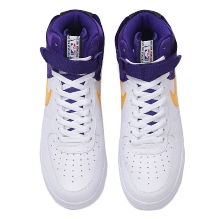 Nike Air Force 1 High NBA Lakers BQ4591-101 Release Date