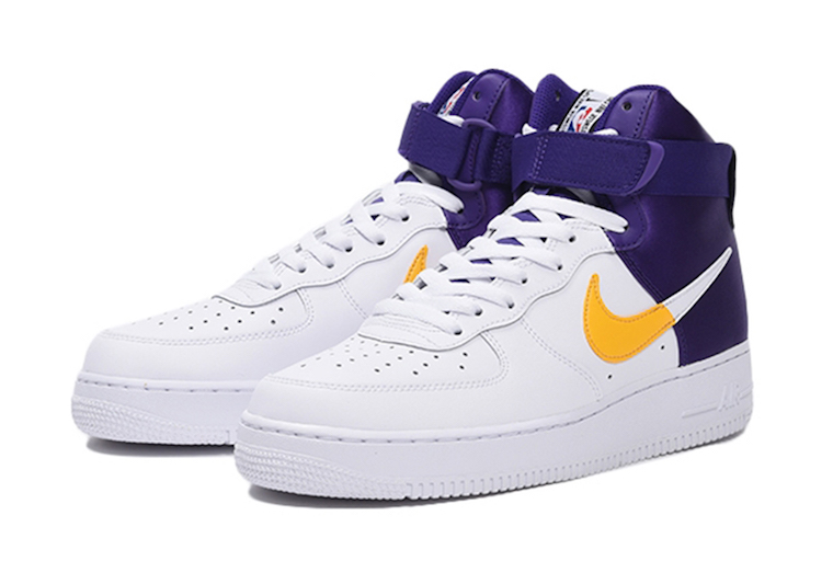 Nike Air Force 1 High NBA Lakers BQ4591-101 Release Date