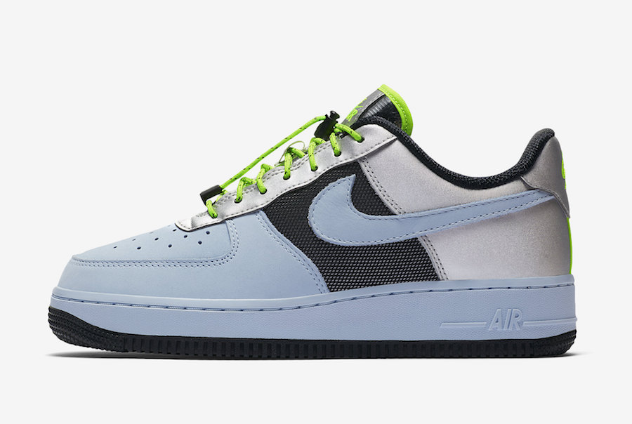 Nike Air Force 1 Low Baby Blue Volt Black Silver CN0176-400 Release Date