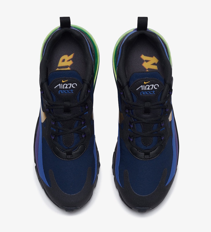Nike Air Max 270 React Deep Royal Blue Gold AO4971-005 Release Date