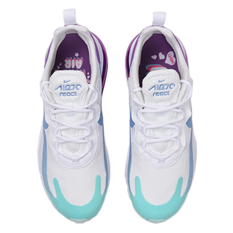 nike blue and purple air max 270 react sneakers