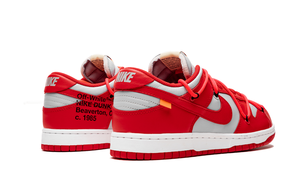 Off-White Nike Dunk Low Univeristy Red Wolf Grey CT0856-600 2019 Release Date Pricing