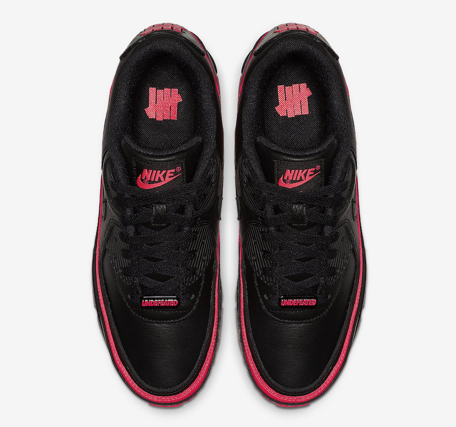 Undefeated Nike Air Max 90 Black Solar Red CJ7197-003 Release Date Price