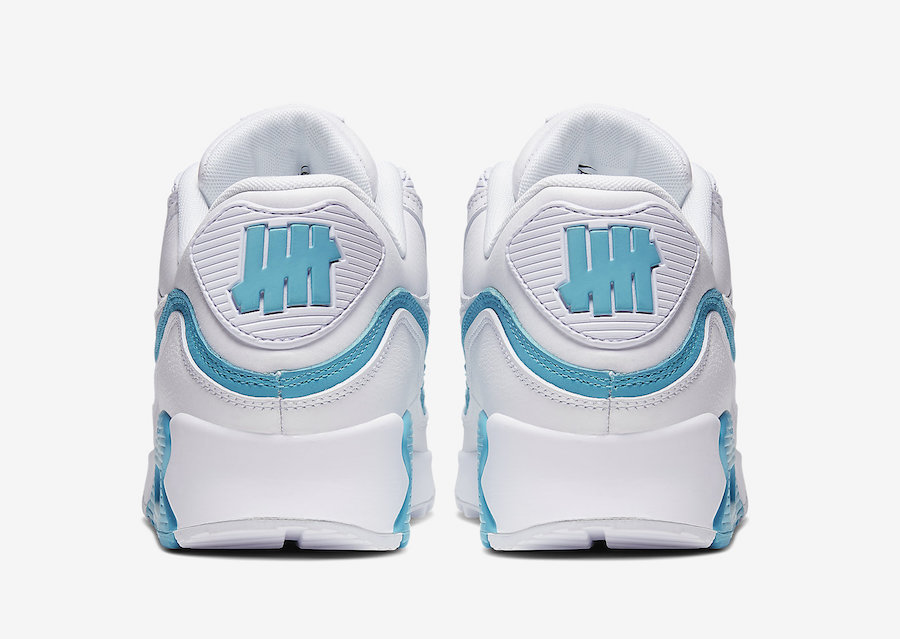 Undefeated Nike Air Max 90 White Blue Fury CJ7197-102 Release Date Price