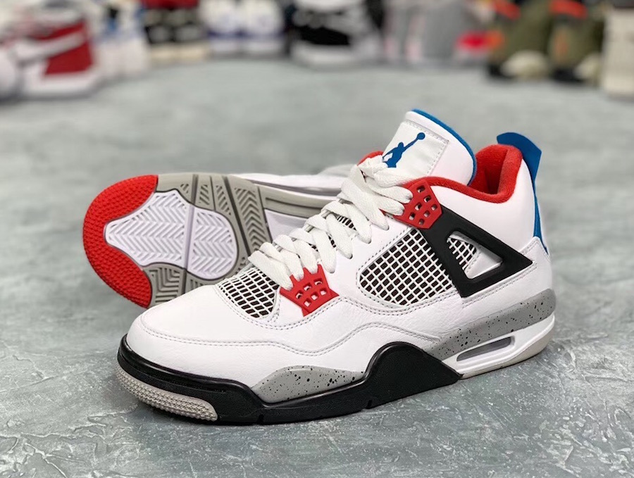 jordan 4s white blue and red