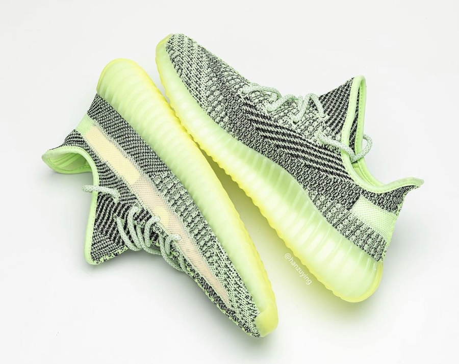yeezy 350 citrin reflective sneakers