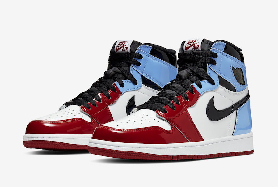 jordan one red white blue