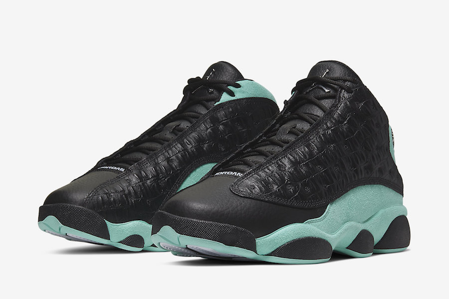 black and island green jordan 13