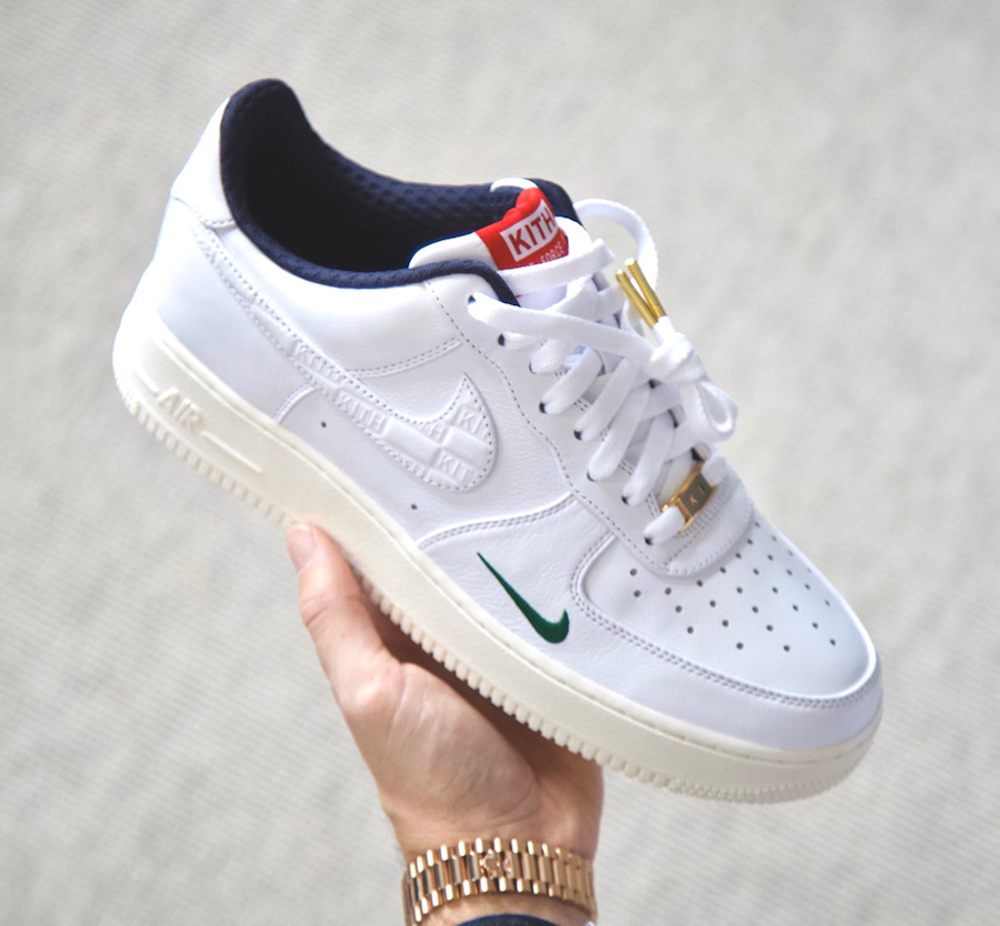 Kith Nike Air Force 1 Low Japan White University Red Metallic Gold ...