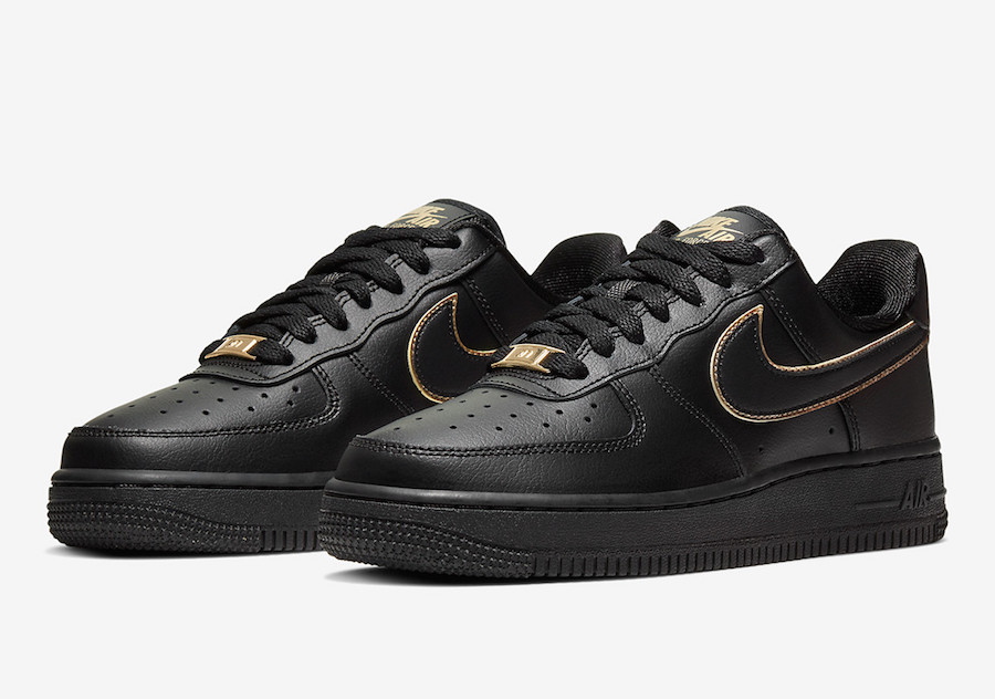air force 1 gold outline