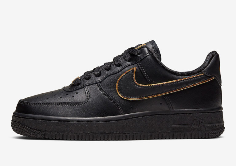 air force 1 low gold swoosh