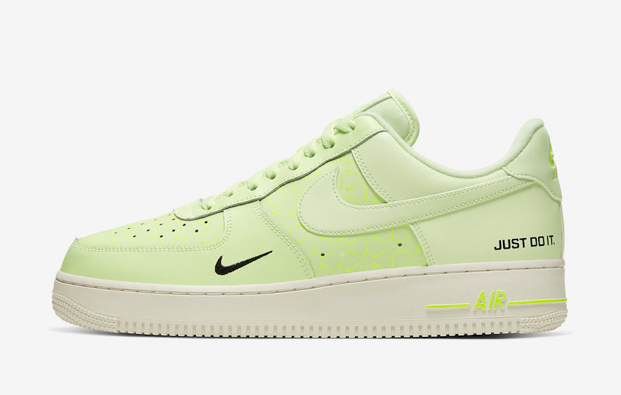 lime green low top air force ones
