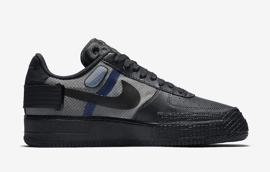 Nike Air Force 1 Low Type Black Photo Blue AT7859-001 Release Date