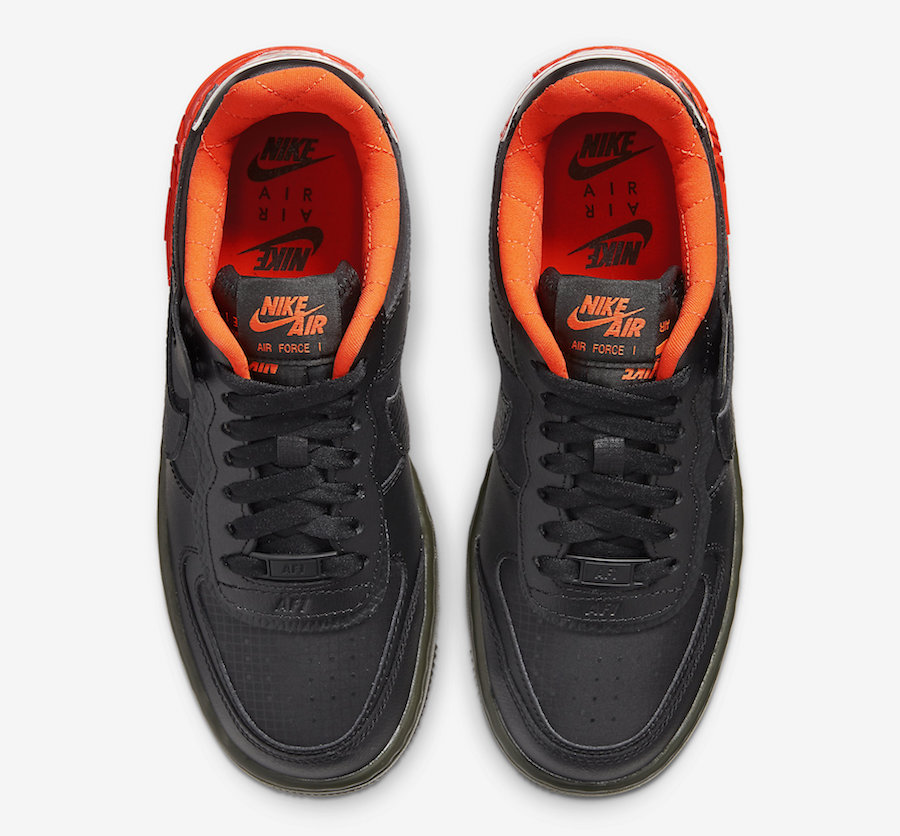Nike Air Force 1 Shadow Black Orange CQ3317-001 Release Date - SBD