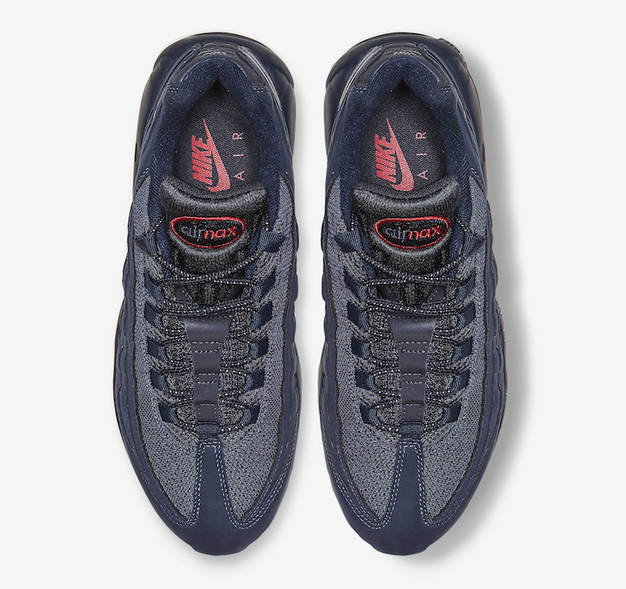 nike air max 95 navy blue and red