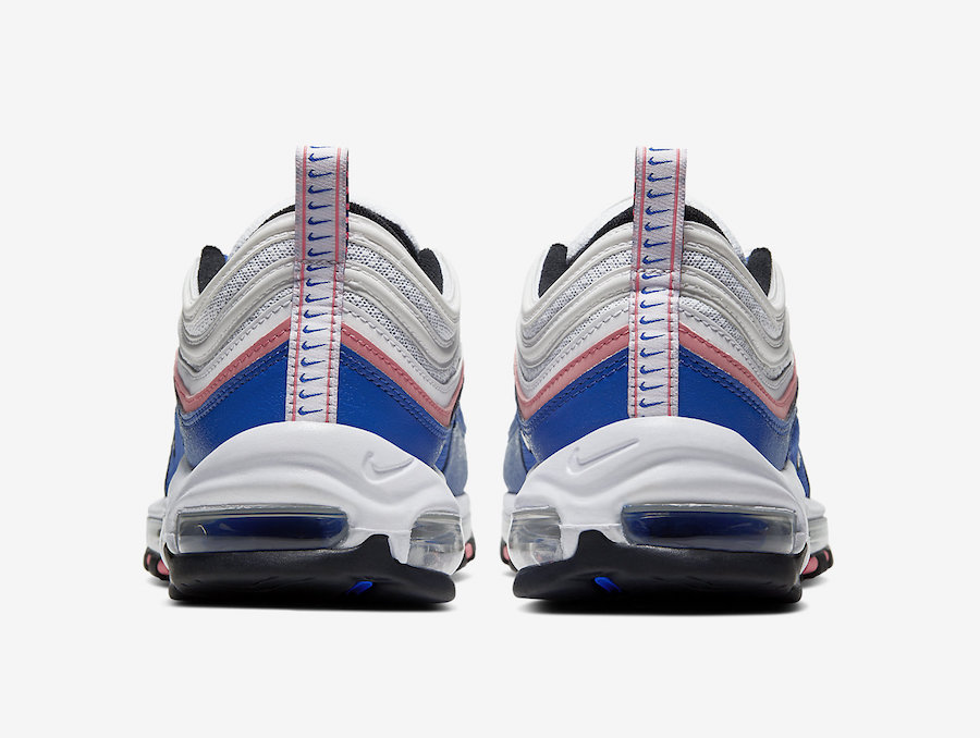 white pink and blue air max 97