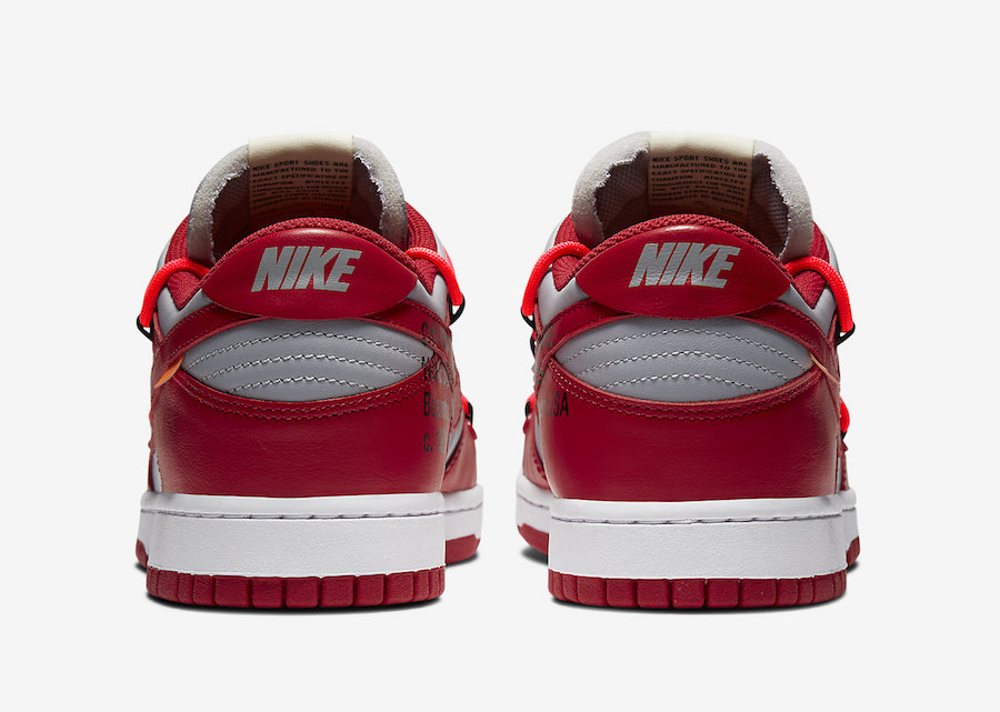 Off-White Nike Dunk Low Red Grey CT0856-600 Release Date