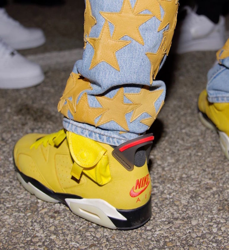 travis scott 6s with yellow laces