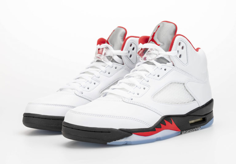 Air Jordan 5 Fire Red 2020 Silver Tongue DA1911-102 Release Date - SBD