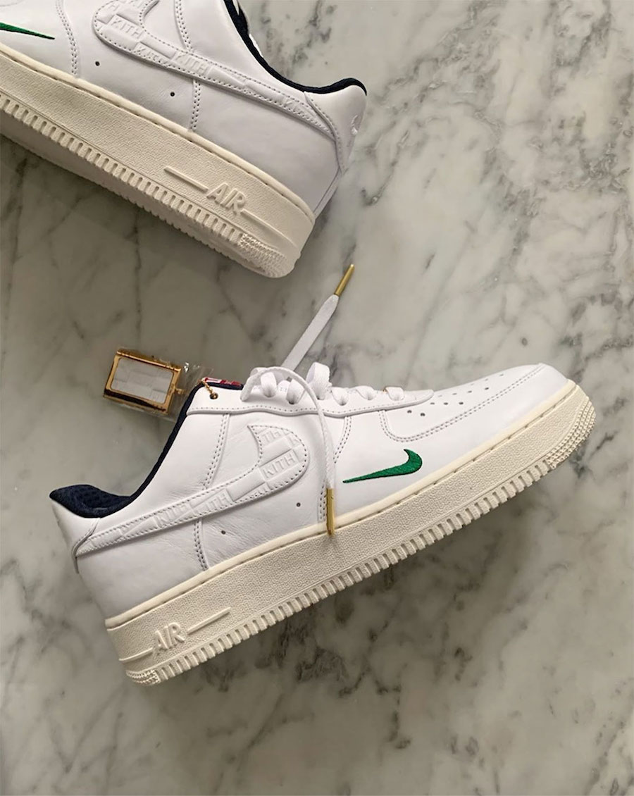 Kith Nike Air Force 1 White Green Navy Red