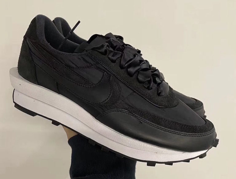 sacai x ldwaffle nylon black