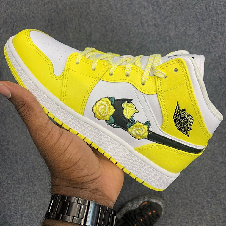 Air Jordan 1 Mid Yellow Flower Release Date