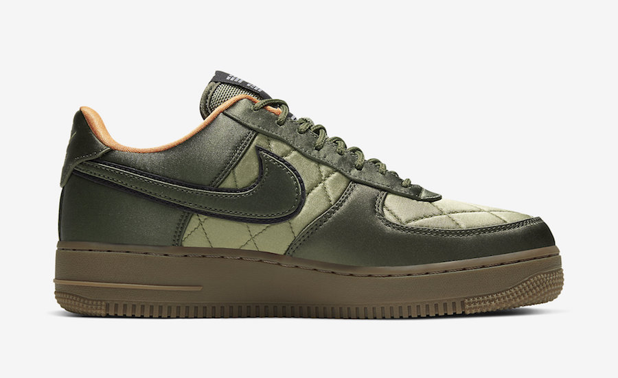 Nike Air Force 1 Low Quilted Olive Flight Jacket CU6724-333 Release Date