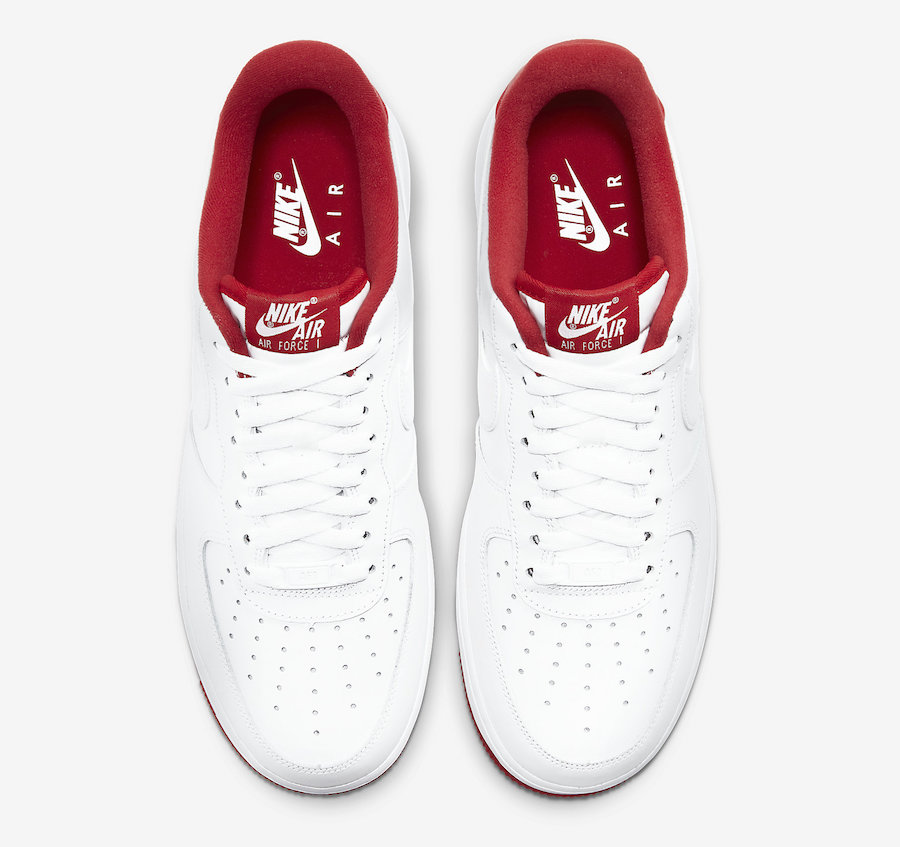 Nike Air Force 1 Low White University Red CD0884-101 Release Date