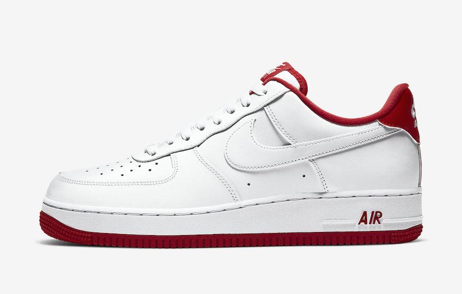 Nike Air Force 1 Low White University Red Cd0884 101 Release