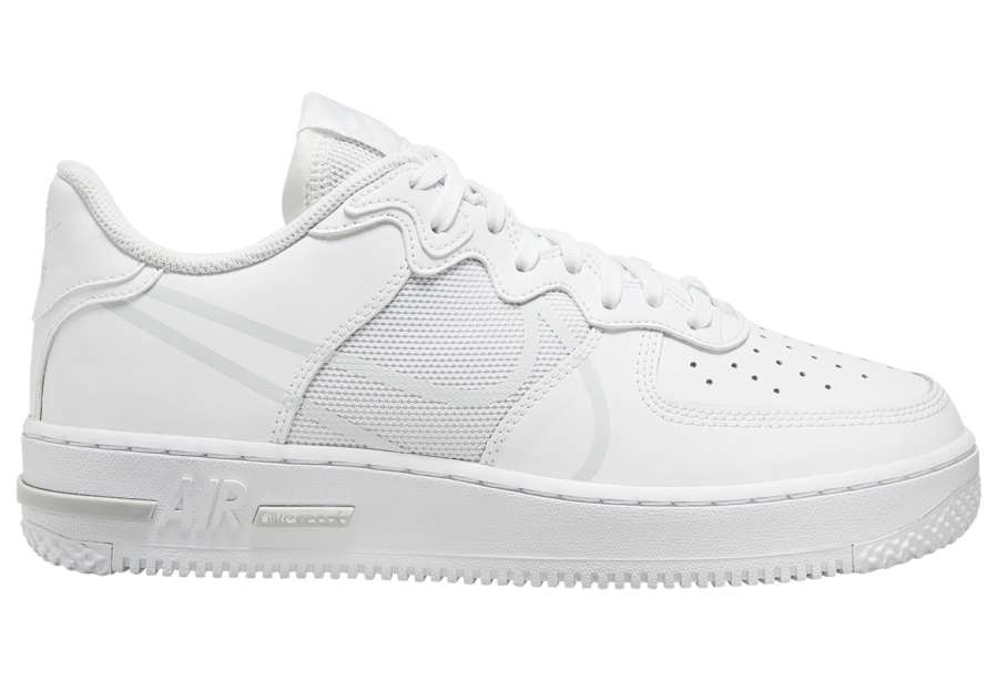 Nike Air Force 1 React White Pure Platinum CT1020-101 Release Date-1