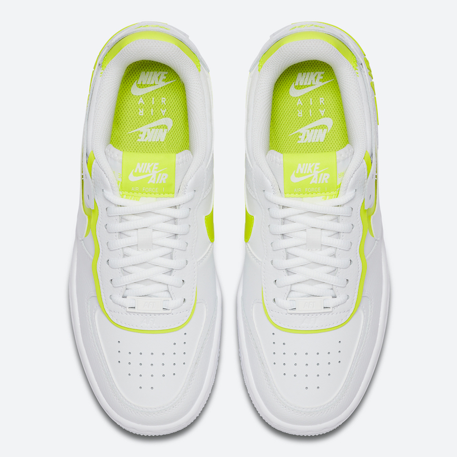Nike Air Force 1 Shadow White Volt CI0919-104 Release Date - SBD