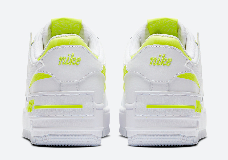 Nike Air Force 1 Shadow White Volt CI0919-104 Release Date