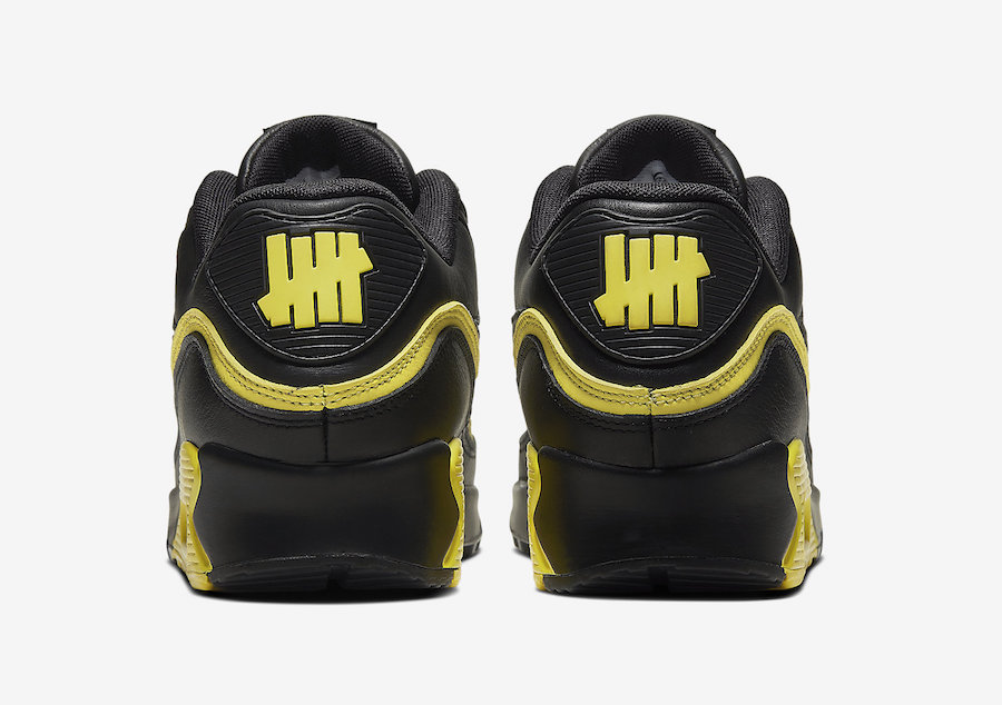 Undefeated Nike Air Max 90 Black Optic Yellow CJ7197-001 2019 Release Date