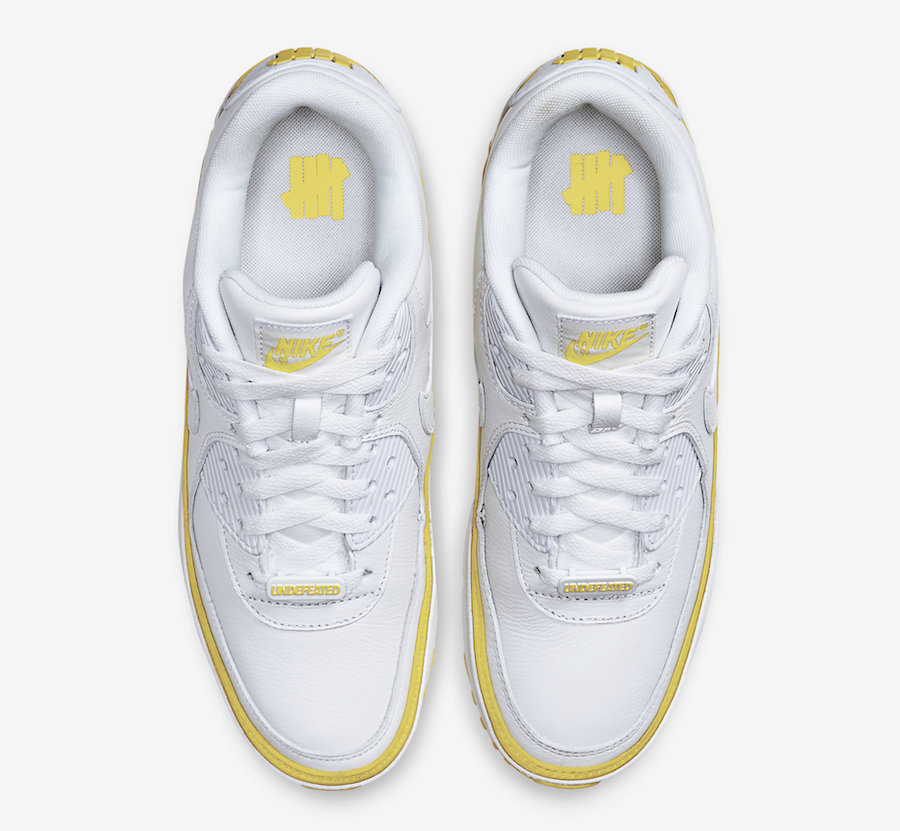 Undefeated Nike Air Max 90 White Optic Yellow CJ7197-101 2019 Release Date