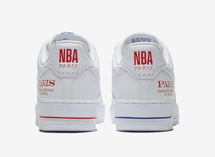 Nike Air Force 1 Low NBA Paris CW2367-100 Release Date - SBD