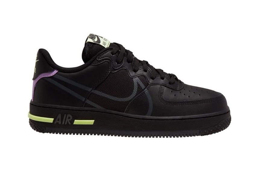 Nike Air Force 1 React Anthracite Violet Star Barely Volt CD4366-001 Release Date