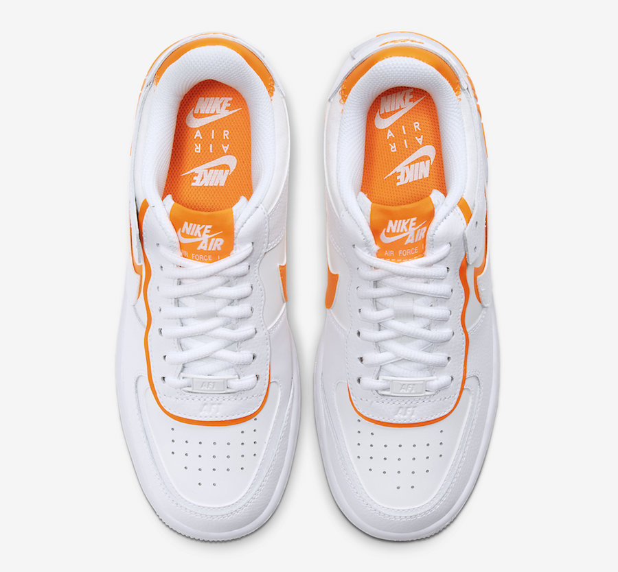 Nike Air Force 1 Shadow White Total Orange CI0919-103 Release Date