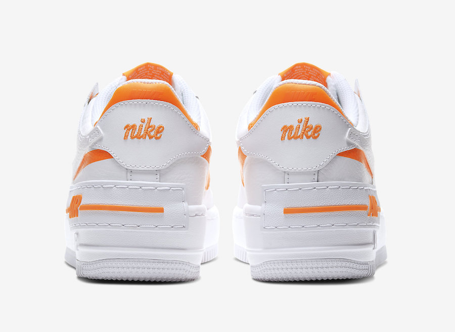 Nike Air Force 1 Shadow White Total Orange CI0919-103 Release Date