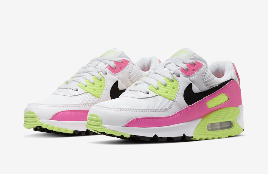 Nike Air Max 90 White Pink Volt CT1030-100 Release Date