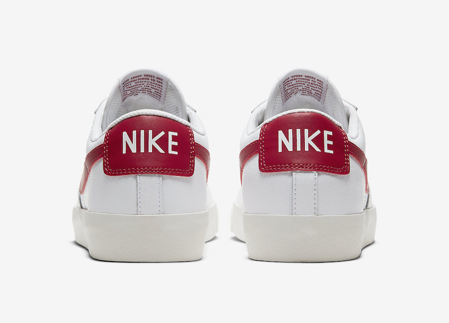 nike blazer low white and red