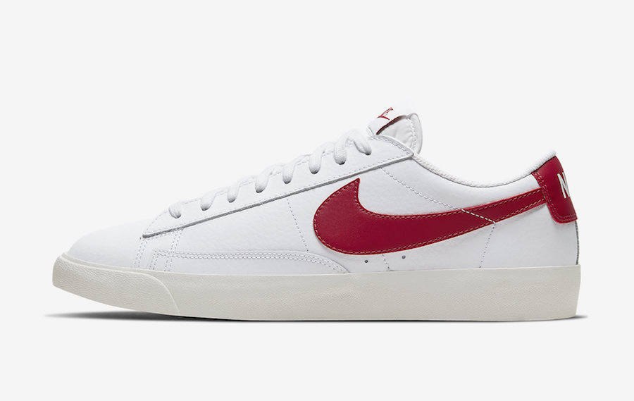 Nike Blazer Low Leather White University Red CI6377-102 Release Date