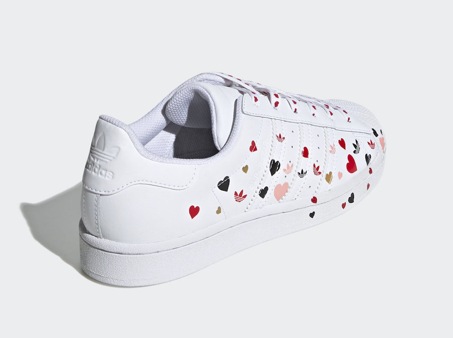 adidas Superstar Valentines Day Splash Hearts FV3289 Release Date