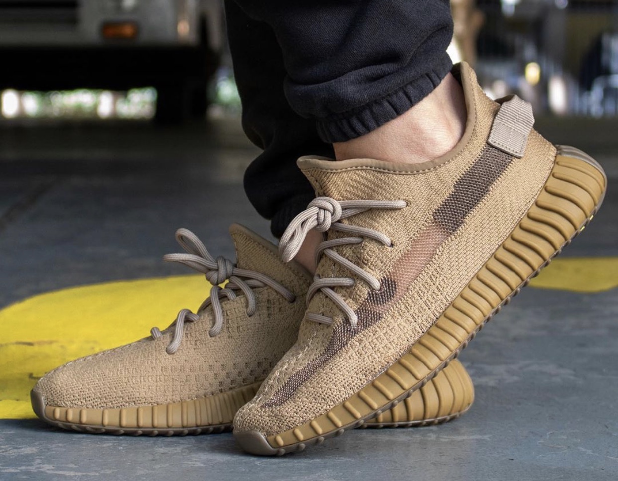 quarantine drip yeezy slide earth brown thoughts on foot