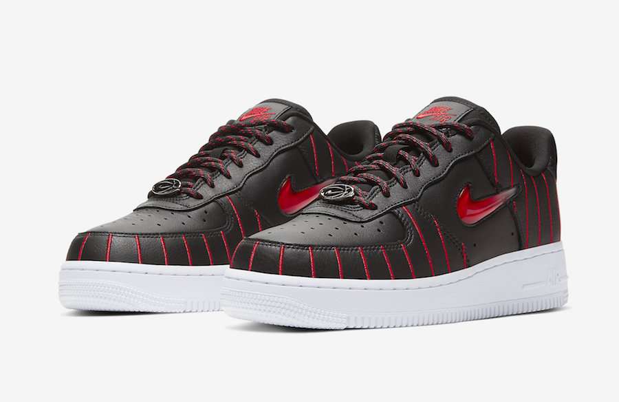 Nike Air Force 1 Jewel Chicago Black University Red CU6359-001 Release ...